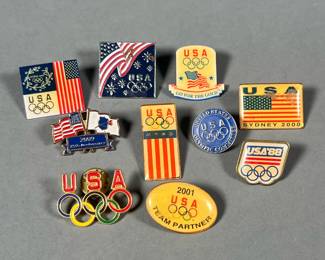 TEAM USA OLYMPIC PINS | Various Olympic pins for Team USA. 

