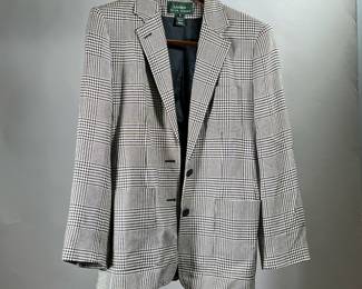 RALPH LAUREN HOUNDSTOOTH BLAZER | Women’s jacket, size 8. - l. 28.5 in (from shoulder)


