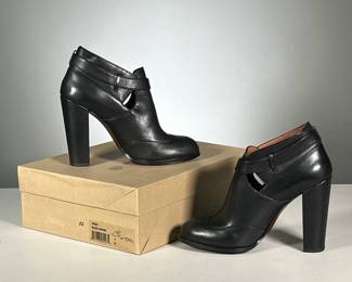 [NEW] ANTHROPOLOGIE HEELS | Anthropologie No. 704b "Erika" heels/pumps in black leather, women's size 9.

