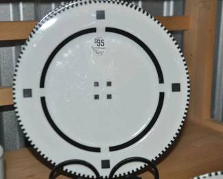 Additional Set of 4 Swid Powell 9.25" Tuxedo Luncheon Plates Available (as is) ($95).