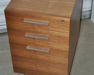 BDI Sequel Low Mobile File Cabinets each with 2 Storage and 2 File Drawers and Satin Nickel Finish, Two Available, 15.25"w x 24"h x 20.75"d, Regularly Priced at $799 Each. Ours is $295. One Available