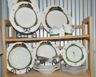 The Perfect Gift for the Golf Lover in your Home! Optima "Fairway" Dinnerware 5 Piece Place Setting for Eight! Set Also Includes a 12" Platter, a Serving Bowl and a Cream and Sugar! ($250) 