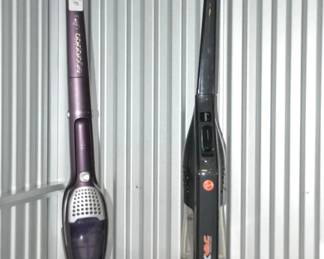 Electrolux ERGORAPIDO 2 in 1 Lithium Cordless Vacuum with Charger ($75) Shown with a Hoover Taskvac Cordless 18v Ch20110 Lithium Battery with Powered Brush Roll and Windtunnel Technology ($35) 