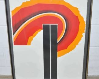 Framed Dennis Hawkins (1925-2001, British) Abstract Limited Edition Print “Camino Valiente” 21/75. Artist Signed, 1969, 25” x 33” ($250) 