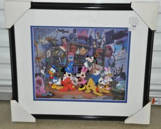 Disney Lovers This one is For You! "Fond Memories with Mickey & Friends" is a Limited Edition Framed Animation Sericel Exclusive From the 1998 Disneyland Convention & is Brand New! Comes with COA and Original Box 23"W x 20" Overall, ($200). 