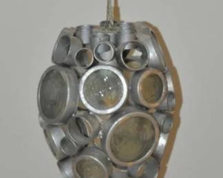 Details of the Veraluz Fascination 1-Light Pendant, Made in the Philippines, Sold as a Set of 3. $180 