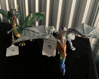 Schleich Winged Dragon in Green ($12) Beside Papo Dragon of Darkness ($12). 