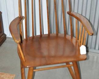 Who Doesn't Love a Classic Rocker with a Mid Century Twist? This Spindle Back Maple Rocker is Designed by Russel Wright and Made by Conant Ball, ($450). 