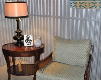 There are 2 of Both the Vintage Baker Cane Arm Chairs and Milling Road for Baker Two Tier Side Tables!!!