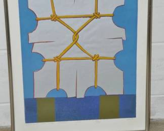 Framed George Nama (b.1939, American) Serigraph “Monument for Yves Tanguay, 1971”, 21/50. Pencil Signed 18.5” x 20.5” ($495) 