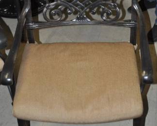 Another Pair of the Two Iron Outdoor Arm Chairs Included in the Outdoor Dining Set 