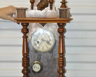 Stunning Antique Junghaus Regulator Walnut Wall Clock Sold "As Is" 10"W x 27" x 7.5"D, ($50) 