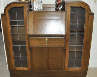 Fabulous Art Deco Desk with Drop Down Desk and Bakelite Handle , (48"Wx46"Hx16"D), $495. 