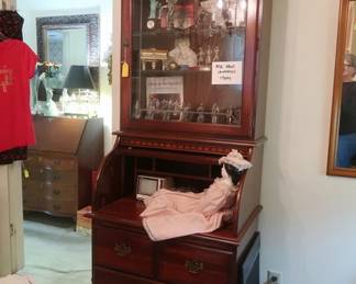 Roll top/china cabinet