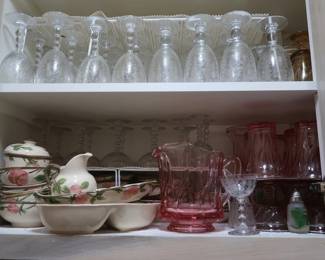 Rosepoint crystal, Candlewick, Fostoria American