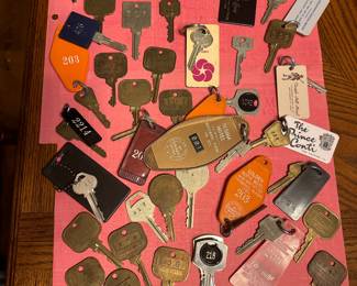 Vintage hotel keys 