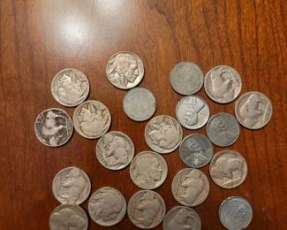 15 Buffalo nickel & Mercury dimes