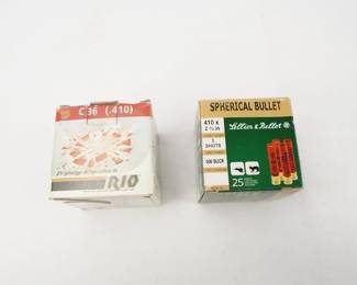 Make: Misc Ammo
Model: .410 Ga Buckshot
Caliber: .410 GA
50 rounds of .410 Buckshot. 2 boxes of 25 rounds. 