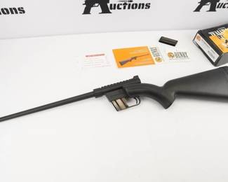 Make: Henry Repeating Arms
Model: H002B
Caliber: .22 LR
Action: Semi
Barrel: 16.5
Bore: Shiny
Serial # US204938B
Condition: Excellent
In a few seconds, without any tools, the Henry U.S. Survival is ready for action. It comes standard with a sturdy steel barrel covered in tough ABS plastic with a protective coating for complete corrosion resistance. This model, when disassembled, the pieces fit inside the impact-resistant, water resistant stock. The rifle is chambered in .22 LR and is in excellent condition, showing minimal signs of use and wear. 