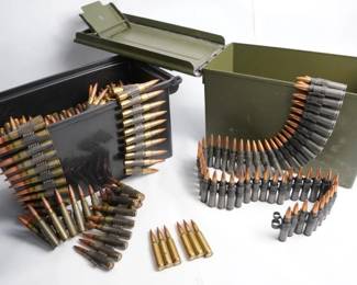 Make: Misc Ammo
Model: Clipped 8mm Rounds
Caliber: 8mm
Approx 1200 rounds on clips. In ammo cans