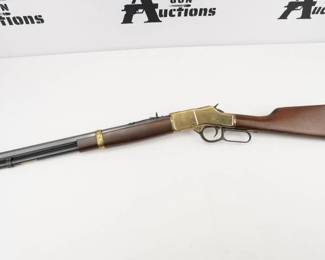 The adventure and romance of America’s Old West are embedded in its distinctive 20-inch octagon barrel, straight-grip American walnut stock with brass buttplate and brass barrel band. The solid top brass receiver features side ejection. The overall length is 38½ inches and this powerhouse weighs in at 8.68 lbs. A nice 19th century touch is the use of a fully adjustable Marble semi-buckhorn rear sight with white diamond insert and brass beaded front sight. The Big Boys have the smoothest actions of any centerfire lever action rifles on the market today. They work beautifully to give you competition shooters a leg up in any event you take part in. Chambered in .44 magnum, this rifle is in like new condition, showing minimal signs of use and wear and comes with the factory box. 
