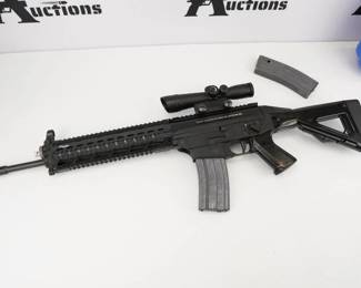 Make: SIG SAUER
Model: SIG 556
Caliber: 5.56 NATO
Action: Semi
Barrel: 20
Bore: Shiny
Serial # JT002782
Condition: Excellent
2 mags, scope