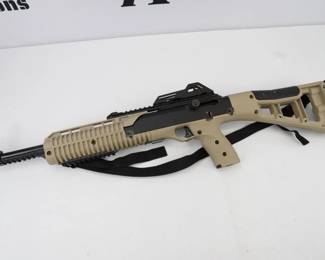 Make: HI-POINT FIREARMS
Model: 995
Caliber: 9mmx19
Action: Semi
Barrel: 16
Bore: Shiny
Serial # F211917
Condition: Excellent
Barrel length: 16.5" Weight: 6.25 lbs. Capacity: 10-shot magazine standard Overall length: 31" Sights: Fully-adjustable Stock: All-weather, black or hydro-dipped molded polymer depending on model Threaded 1/2 x 28 barrel standard Thumb magazine release All-weather, polymer skeletonized stock 100% American-made parts and assembly FREE trigger lock, sling and swivels 10-round magazine. 