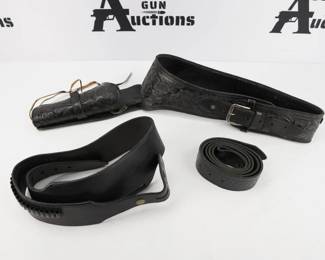 Make: 3 Misc belts/holsters
Belt holsters, w/ ammo slots. Leather. 