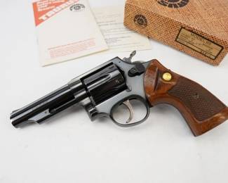 Make: Taurus
Model: 65
Caliber: .357 MAGNUM
Action: DA
Bore: Shiny
Serial # 51208
Condition: Excellent
This Taurus 65 Standard .357 Magnum Revolver is made with a stainless-steel cylinder, frame and barrel. The handgun boasts an exposed hammer and uses a single-/double-action trigger and has fixed sights. The revolver is in excellent condition and is sold with the factory case.