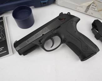 Make: Beretta
Model: PX4 STORM
Caliber: 40S&W
Action: Semi
Barrel: 4
Bore: Shiny
Serial # PY23101
Condition: Excellent
The PX4 Storm is as tough and reliable as it is accurate, safe and easy to use. Discover why it is the choice of a growing number of law enforcement and military organizations around the world, as well as of individuals who take personal defense seriously and professionally. This semi-automatic pistol is chambered in .40 S&W and features a 4’ barrel, factory hard case, and 2 magazines. The pistol is in excellent condition, showing minimal signs of use and wear. 