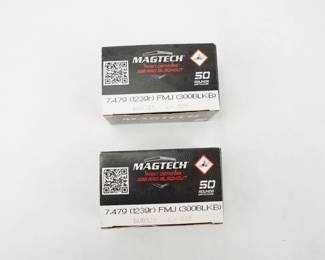 Make: MagTech
Model: .300 Blackout 123 grain
Caliber: .300 Blackout
100 rounds, 2 boxes of 50. 