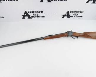 Make: Sharps
Model: 1874
Caliber: .45/70
Action: Lever
Barrel: 32
Bore: Shiny
Serial # SH2946
Condition: Excellent
Sharps rifles are a series of large-bore, single-shot, falling-block, breech-loading rifles, beginning with a design by Christian Sharps in 1848 and ceasing production in 1881. They were renowned for long-range accuracy. By 1874, the rifle was available in a variety of calibers, and it was one of the few designs to be successfully adapted to metallic cartridge use. The Sharps rifles became icons of the American Old West with their appearances in many Western-genre films and books. Perhaps as a result, several rifle companies offer reproductions of the Sharps rifle. This Sharps is chambered in 45-70 and features a 32” octagon barrel. The firearm is in excellent condition, showing normal signs of use and wear. 