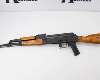 Make: ROMARM SA/CUGIR
Model: GP WASR-10/63
Caliber: 7.62X39MM
Action: Semi
Barrel: 16
Bore: Shiny
Serial # 1976GR4549
Condition: Excellent
This Romanian made AK-47 style rifle comes outfitted with a 16” barrel and scope.. The semi-automatic rifle is chambered in 7.62x39mm and is sold with one magazine. The rifle is in excellent condition, showing normal signs of use and wear. 