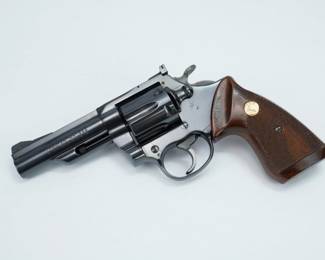 Make: Colt
Model: Trooper MK III
Caliber: .357 Magnum
Action: DA
Barrel: 4
Bore: Shiny
Serial # 27545U
Condition: Very Good
Today only! Colt Trooper MK III chambered in .357 Magnum. This double action revolver has an adjustable rear sight, a case hardened hammer, and wood grips with gold colt medallions inlayed. Also includes hard case. 