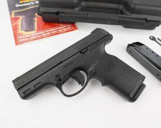 Make: Styer
Model: M40
Caliber: 40S&W
Action: Semi
Barrel: 4
Bore: Shiny
Serial # 1182
Condition: Excellent
The Steyr M40 is a striker-fired, polymer-framed .40-caliber semi-auto with a completely steel slide assembly. The pistol has a paddle-type safety on the front of the trigger. Chambered in.40 S&W and with a magazine capacity of 12 rounds, this pistol is in excellent condition and shows minimal signs of use and wear. 