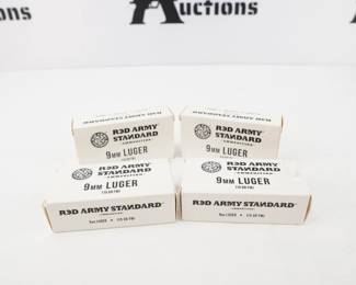 Make: Red Army Standard
Model: 9mm 115 Grain FMJ
Caliber: 9mm
200 rounds, 4 boxes of 50.