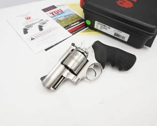 Make: Ruger
Model: Super Redhawk Alaskan
Caliber: .480 Ruger Cal
Action: DA
Barrel: 2 1/2"
Bore: Shiny
Serial # 530-66569
Condition: Very Good
This gun comes with Hard case and 1 gun lock, Adjustable Rear Sight and a Ramp Front Sight. Original Hand Grip. All components function very smooth. 