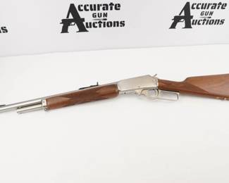Make: MARLIN
Model: 1895GS
Caliber: .45-70 GOVT
Action: Lever
Barrel: 18
Bore: Shiny
Serial # 92217302
Condition: Excellent
The venerable big–game–dropping performance of the 45–70 Gov’t. is now available in a compact gun that weighs only 7 lbs. It features an 18½" inch barrel and a straight-grip stock for fast pointing. For corrosion resistance, the Model 1895GS comes with all major metal parts machined from stainless steel. Chambered in 45-70 Govt, this rifle is in excellent condition, showing minimal signs of use and wear.