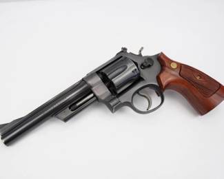 Make: Smith & Wesson
Model: 28-2 Highway Patrol
Caliber: .357 CTG
Action: DA
Barrel: 6
Bore: Shiny
Serial # N210431
Condition: Excellent
Smith & Wesson collectors will not want to miss this opportunity. This Smith & Wesson 28-2 is dated to a production range of 1975-77 based on the serial number (N210431). This Highway Patrol edition has beautiful rosewood grips and features a 6 inch barrel. The revolver is in excellent condition showing minimal signs of use and wear.