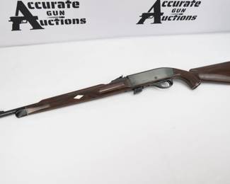 Make: Remington
Model: Mohawk 10c
Caliber: .22 LR
Action: Semi
Barrel: 20
Bore: Shiny
Serial # 2396590
Condition: Excellent
Remington Mohawk 10 C in .22 Long Rifle with (1) 5-round removable magazine. Serrated composite butt plate. Checkered composite stock and front forend. Composite trigger guard, serrated charging handle and serrated trigger. Blued metal receiver and barrel. Magwell located serrated magazine release. Rear adjustable and front fixed blade sight. 