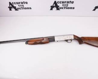 Make: Pietro Beretta
Model: Golden Pigeon
Caliber: 12GA
Action: Pump
Bore: Shiny
Serial # 018545
Condition: Excellent
This Beretta Gold Pigeon in 12 gauge is a fine example of Beretta quality. With the immense quality of a Beretta, beautiful engraving and nice walnut stocks, this is a gun that comes alive in your hands and promises to be an absolute nightmare for both clay and flesh birds. Chambered for 12 gauge capable of accepting a variety of chokes, this is a versatile gun that will be suitable for upland birds and challenging yourself on the Skeet fields. This shotgun is in Excellent condition with little sign of use.