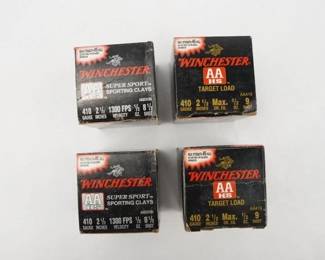 Make: Winchester
Model: Misc .410 ammo
Caliber: .410 GA
100 rounds, 4 boxes of 25 rounds. Misc .410. 