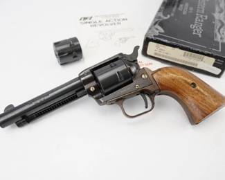 Make: O.F.I.
Model: WESTERN RANGER
Caliber: .22 CAL
Action: SA
Bore: Shiny
Serial # RR00169
Condition: Excellent
W/ BOX EXTRA CY