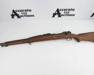 Make: Springfield
Model: 1903
Caliber: 30-06
Action: Bolt
Barrel: 24
Bore: Shiny
Serial # 1502830
Condition: Excellent
The M1903 Springfield, officially the United States Rifle, Caliber .30-06, Model 1903, is an American five-round magazine-fed, bolt-action service repeating rifle, used primarily during the first half of the 20th century. This rifle is dated to 19837 and is in excellent condition, showing normal signs of use and wear. 