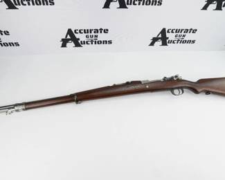 Make: Dutsche Waffen-Und
Model: Mauser
Caliber: 7.65x53
Action: Bolt
Barrel: 30
Bore: Shiny
Serial # N8469
Condition: Excellent
Refinish rec, matching numbers, stock in exc cond