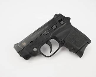 Make: Smith & Wesson
Model: Bodyguard 380
Caliber: .380 Auto
Action: Semi
Barrel: 2.75
Bore: Shiny
Serial # KAX8793
Condition: Excellent
The Smith & Wesson M&P BODYGUARD 380 delivers personal protection in an easy-to-carry, comfortable platform. Chambered for .380 ACP, the lightweight pistol features a high-strength polymer frame with a black, matte-coated stainless-steel slide