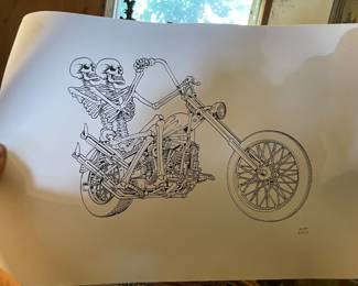 Biker artwork by Kevin Ash