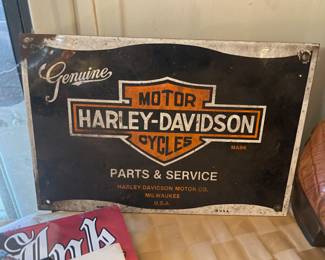 Vintage Harley Davidson sign 