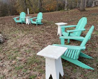 Outdoor chairs and tables