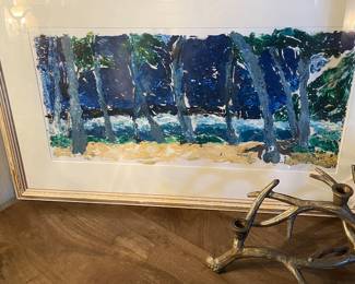 Montgomery artist Christie Gildner mono type print